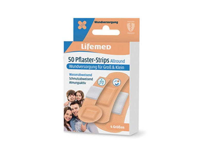 Lifemed Pansements 'Allround', pack de 100, couleur chair