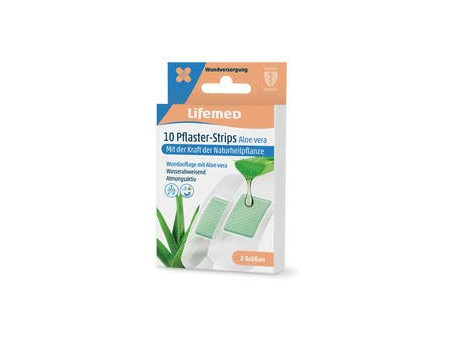 Lifemed Pansements 'Aloe vera', pack de 10, blanc