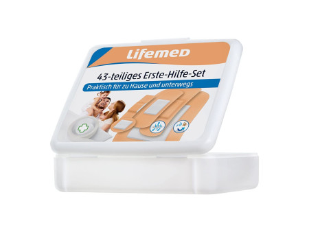 Lifemed Kit de pansements de premiers secours, 43 pièces