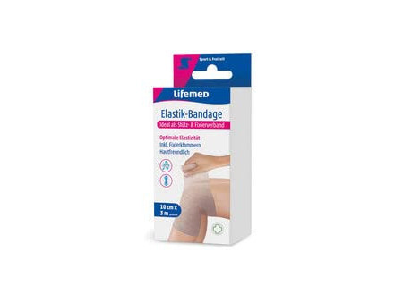 Lifemed Bandage élastique, couleur chair, 100 mm x 3,0 m