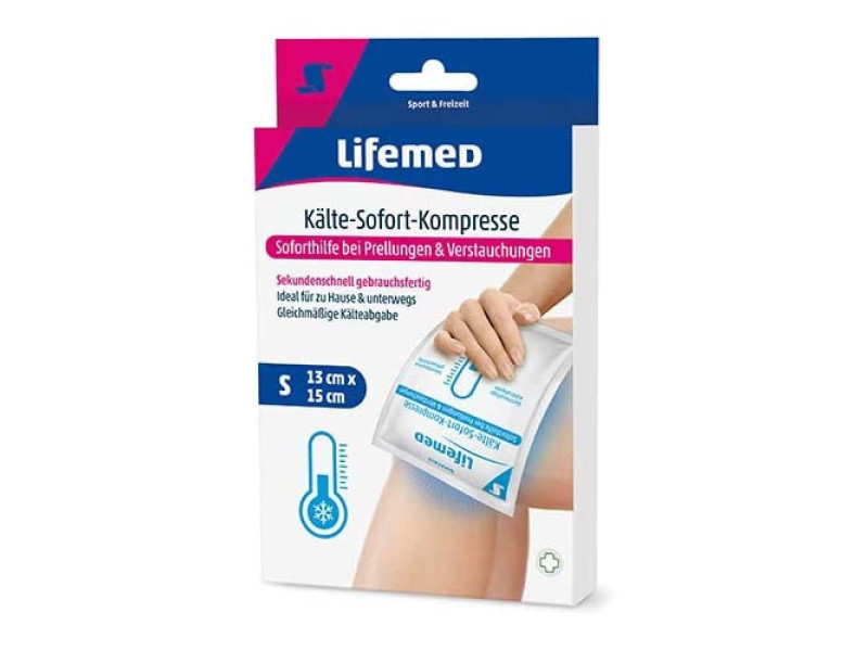 Lifemed Compresse de froid instantané, 150 x 130 mm, blanc