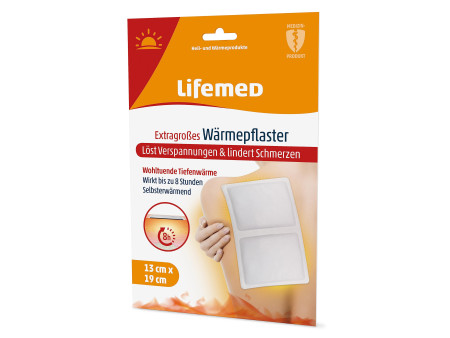 Lifemed Patch chauffant, 190 x 130 mm, blanc