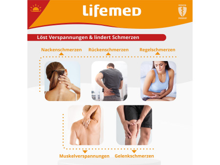Lifemed Patch chauffant, 190 x 130 mm, blanc