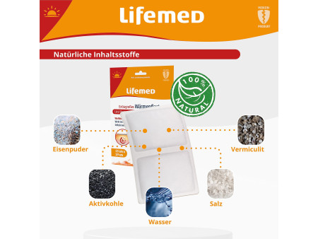 Lifemed Patch chauffant, 190 x 130 mm, blanc