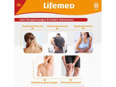 Lifemed Patch chauffant, 95 x 130 mm, pack de 2, blanc