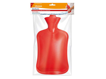 Lifemed Bouillotte, contenance : 2 litres, rouge