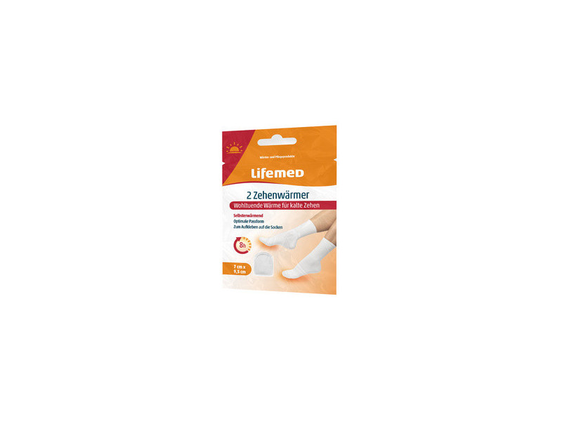Lifemed Patch chauffant pour orteils, 70 x 95 mm, blanc