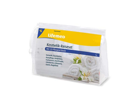 Lifemed Kit cosmétique de voyage, dans un étui en plastique