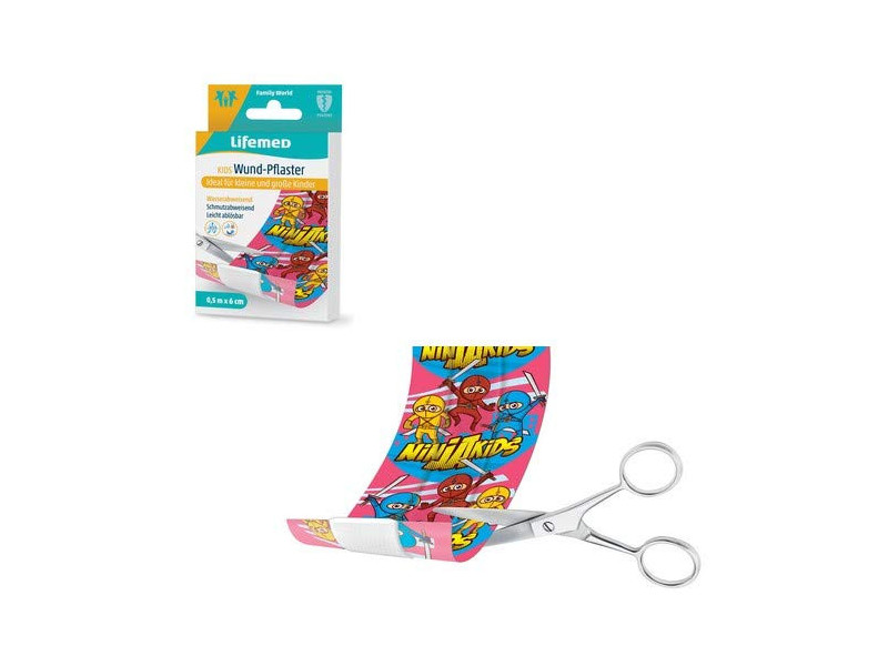 Lifemed Pansement pour enfants 'Ninjas', 500 mm x 60 mm