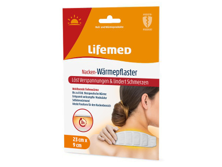 Lifemed Patch chauffant pour la nuque, 230 x 90 mm, blanc