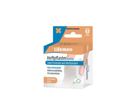 Lifemed Sparadrap 'Classic', blanc, 25 mm x 5,0 m