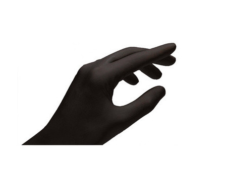 Lifemed Gant en nitrile, noir, sans poudre, taille S