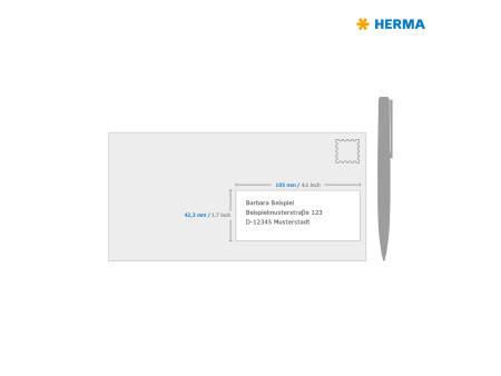 HERMA Etiquette universelle SPECIAL, 105 x 42,3 mm, rouge
