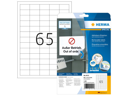 HERMA Etiquette universelle SPECIAL, 38,1 x 21,2 mm, blanc