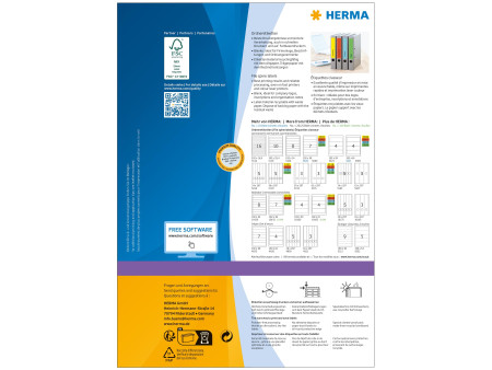 HERMA Etiquette dos de classeur SPECIAL, 192 x 61 mm, rouge