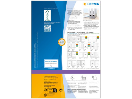HERMA Etiquette dos de classeur SPECIAL, 192 x 34 mm, blanc
