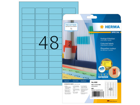 HERMA Etiquette universelle SPECIAL, 45,7 x 21,2 mm, bleu