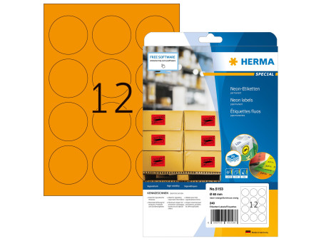 HERMA Etiquette universelle SPECIAL, rond, 60 mm, orange