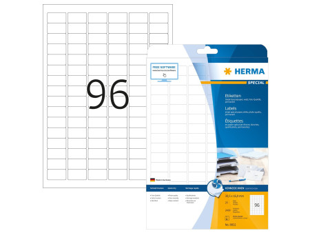 HERMA Etiquette jet d'encre SPECIAL, 30,5 x 16,9 mm, blanc
