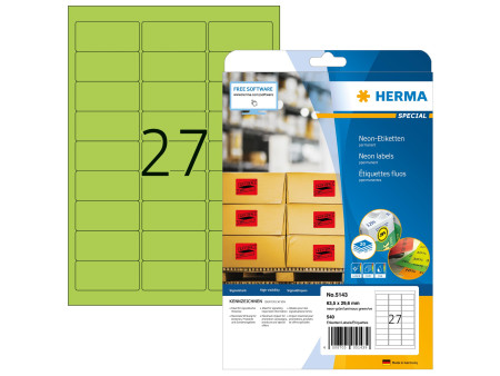 HERMA Etiquette universelle SPECIAL, 63,5 x 29,6 mm, vert