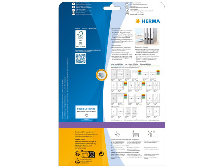 HERMA Etiquette dos de classeur SPECIAL, 192 x 59 mm, blanc