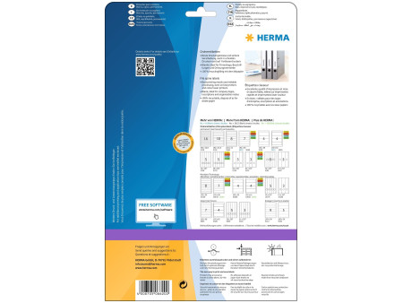 HERMA Etiquette dos de classeur SPECIAL, 192 x 38 mm, blanc