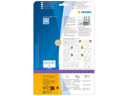 HERMA Etiquette dos de classeur SPECIAL, 38 x 297 mm, blanc