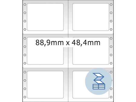 HERMA Etiquette informatique en continu, 88,9 x 48,4 mm