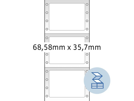 HERMA Etiquette informatique, en continu, 68,58 x 35,7 mm