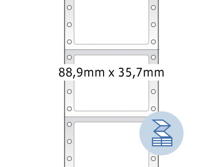 HERMA Etiquette informatique, en continu, 88,9 x 35,7 mm