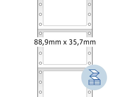 HERMA Etiquette informatique, en continu, 88,9 x 35,7 mm