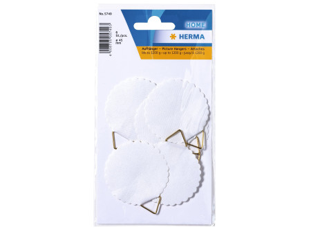 HERMA Attache pour cadre, diamètre: 55 mm, Shirting, blanc