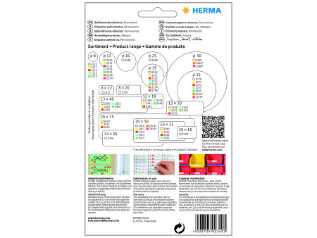 HERMA Etiquette multi-usage, 12 x 18 mm, grand paquet,blanc