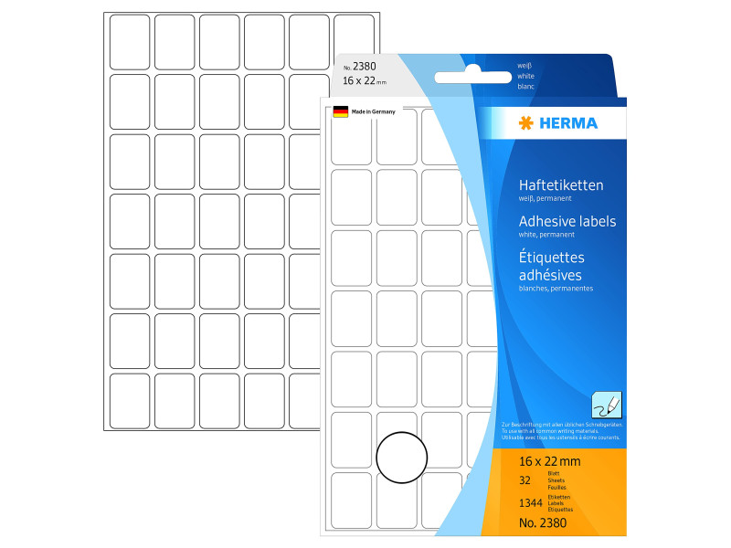 HERMA Etiquette multi-usage, 16 x 22 mm, grand paquet,blanc