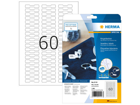 HERMA Etiquette bijouterie SPECIAL, 49 x 10 mm, blanc