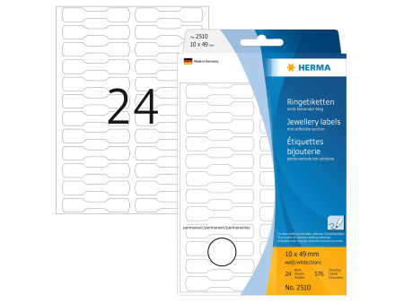 HERMA Etiquette bijouterie, 10 x 49 mm, en semi carton