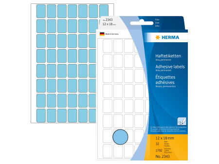 HERMA Etiquette multi-usage, 12 x 18 mm, grand paquet, bleu