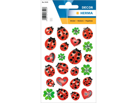 HERMA Sticker DECOR 'Coccinelles argentées'
