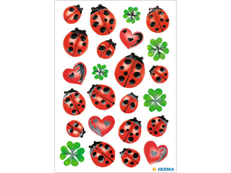 HERMA Sticker DECOR 'Coccinelles argentées'
