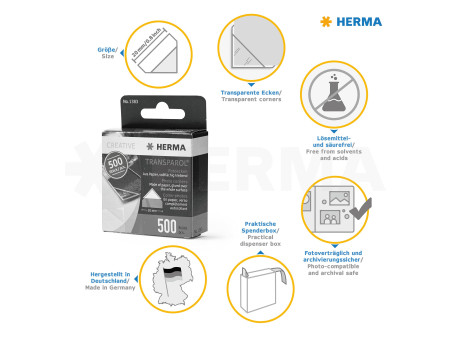 HERMA Transparol Coins-photos, contenu: 500 pièces