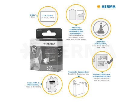 HERMA Pastilles pour photos dans un carton distributeur,