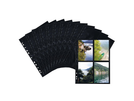 HERMA Pochettes transparentes A4 Fotophan, pour photos 10x15