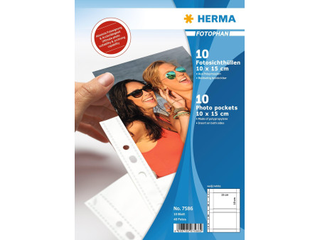 HERMA Pochettes pour photos Fotophan, format A4, pour photos