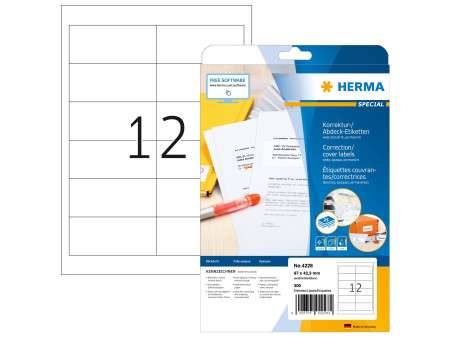 HERMA Etiquette couvrante/correctrice SPECIAL,97,0 x 42,3 mm