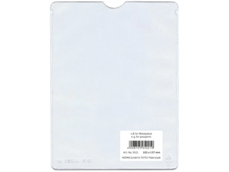 HERMA étui de poche, PP, 1 poche, 0,14 mm, transparent