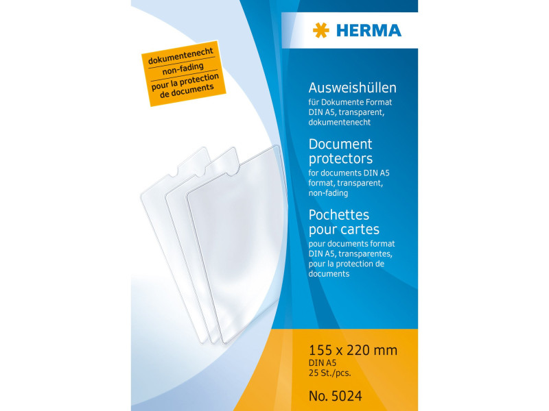 HERMA étui de poche, PP, 1 poche, 0,14 mm, transparent