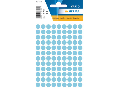 HERMA Pastille adhésive, diamètre: 8 mm, bleu