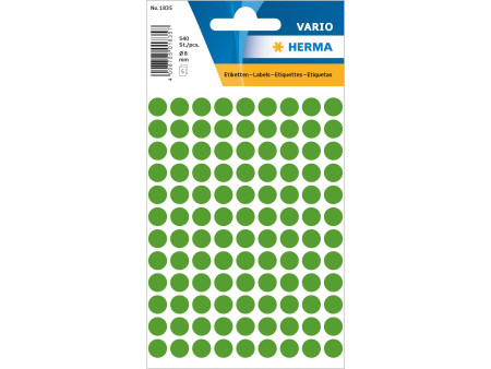 HERMA Pastille adhésive, diamètre: 8 mm, vert foncé