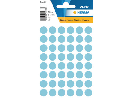 HERMA Pastille adhésive, diamètre: 13 mm, bleu