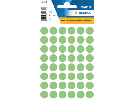 HERMA Pastille adhésive, diamètre: 13 mm, vert